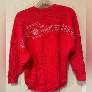 Walt DisneyWorld Red Holiday Spirit Jersey Sweater